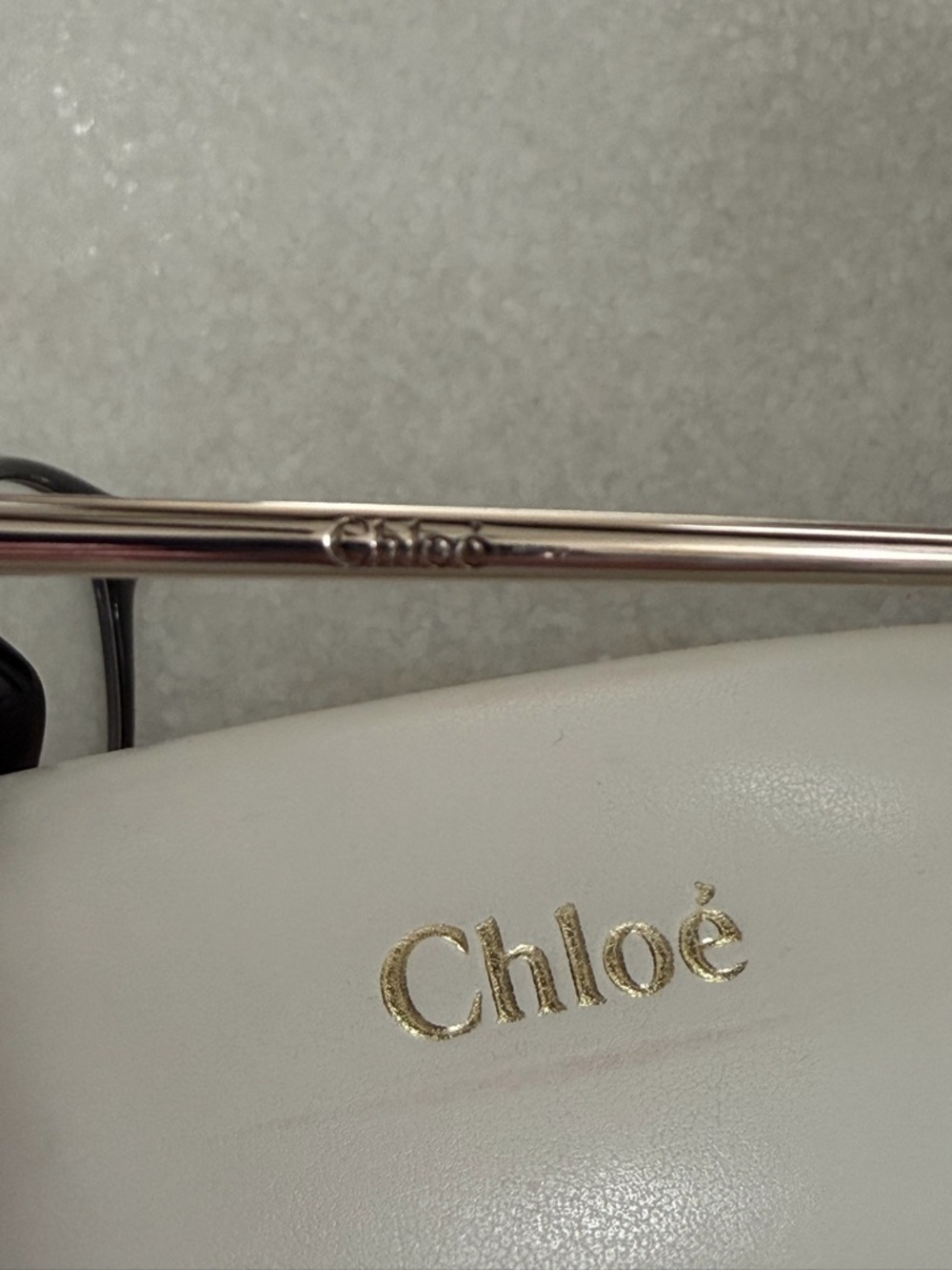 Chloé Black Cat-Eye Eyeglasses with Gold Accents - Picture 2 of 4